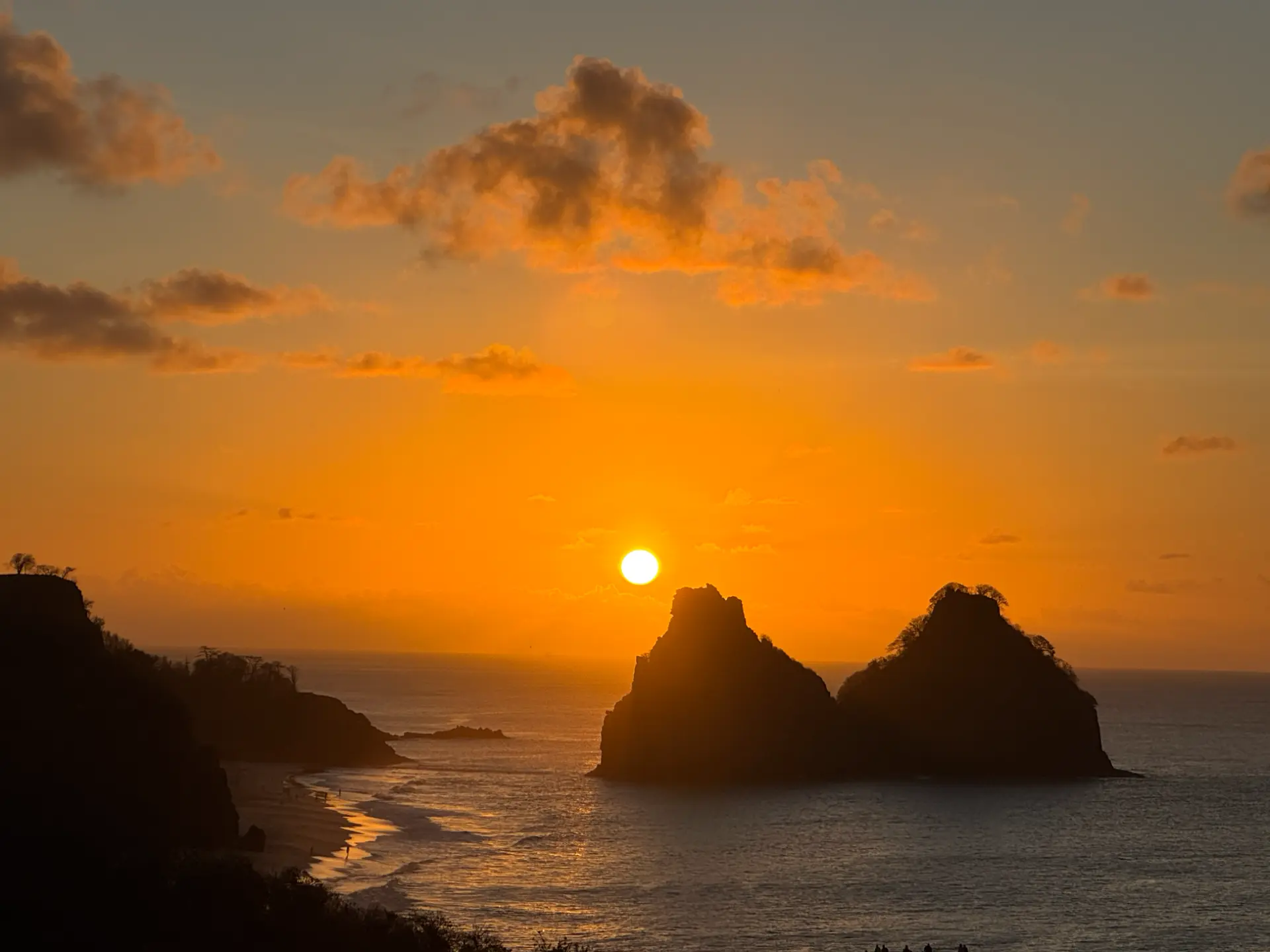 Pôr do sol na Baía dos Porcos